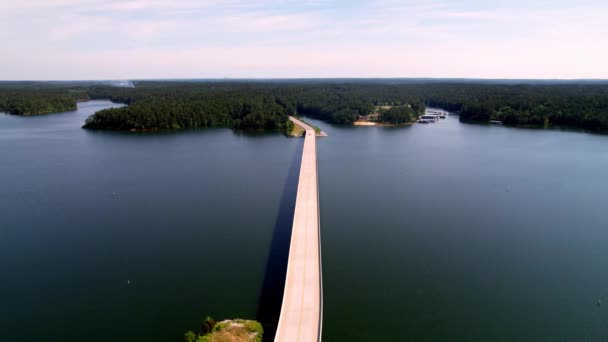 Міст Через Озеро Стром Термонд Водосховище Кларка — стокове відео