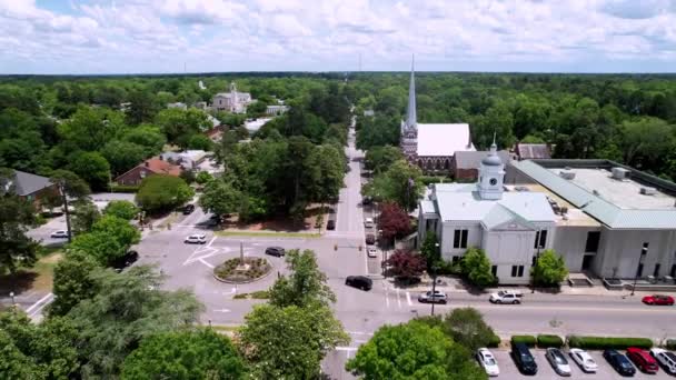 Aiken Aiken South Carolina Con Palacio Justicia Extracción Fondo — Vídeo de stock