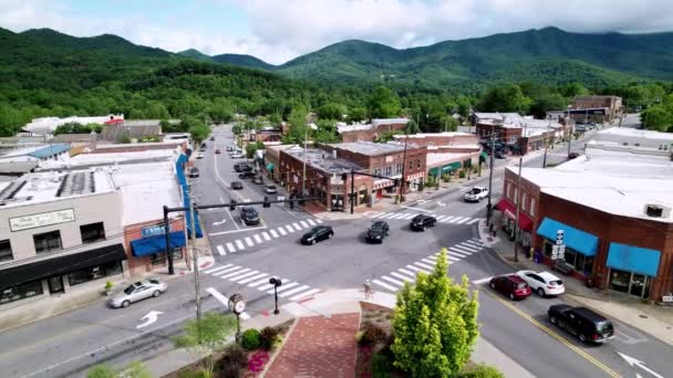 Main Street Black Mountain Czarna Góra Karolina Północna Małe Miasto — Wideo stockowe