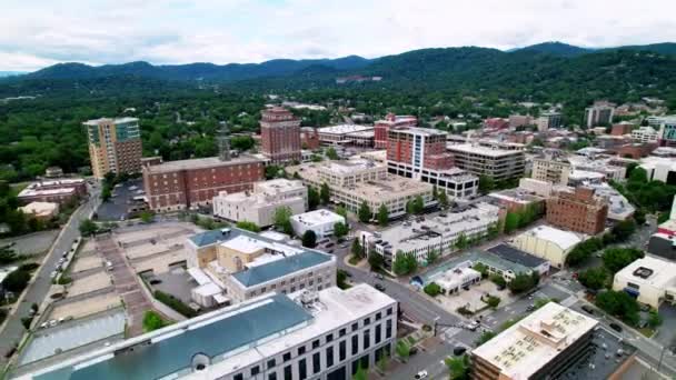 Asheville Asheville North Carolina Aerial Pullout — Vídeos de Stock
