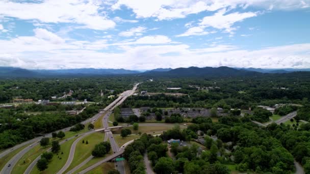 Straße Aus Asheville Asheville North Carolina — Stockvideo