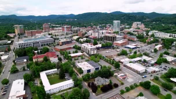 Asheville Skyline Aerial Asheville North Carolina Skyline Aerial — Stok Video