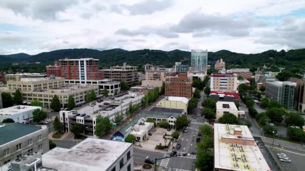 Aerial Tilt Asheville Asheville North Carolina Shot — Stock Video