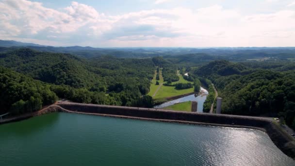 Por Encima Presa Lago South Holston Cerca Bristol Virginia Este — Vídeo de stock