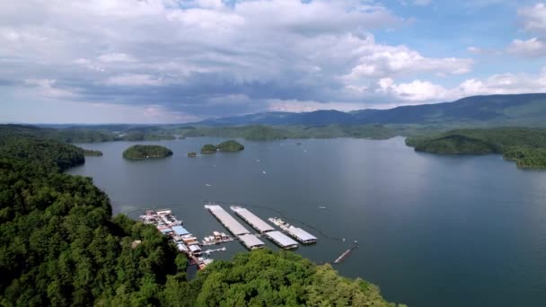 Marina Aérea South Holston Lake Este Tennessee Cerca Bristol Tennessee — Vídeo de stock