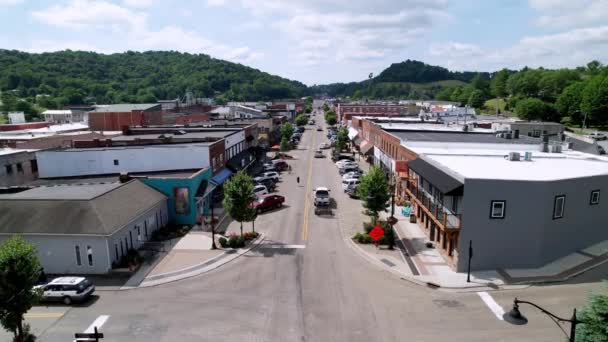 Small Town Usa West Jefferson West Jefferson North Carolina Aerial — Vídeo de Stock