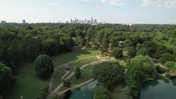 Freedom Park Aerial Charlotte Charlotte Carolina Del Norte — Vídeos de Stock