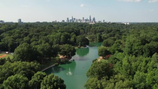 Aerial Slow Push Freedom Park Charlotte Charlotte Carolina Norte — Vídeo de Stock