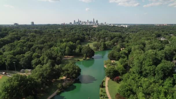 Sortie Aérienne Dessus Parc Liberté Charlotte Charlotte Caroline Nord — Video