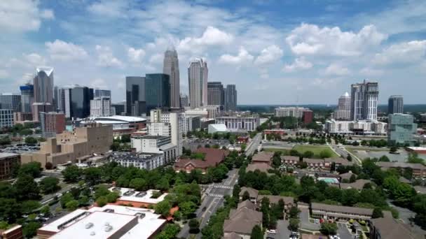 Luchtsteun Charlotte North Carolina Charlotte — Stockvideo