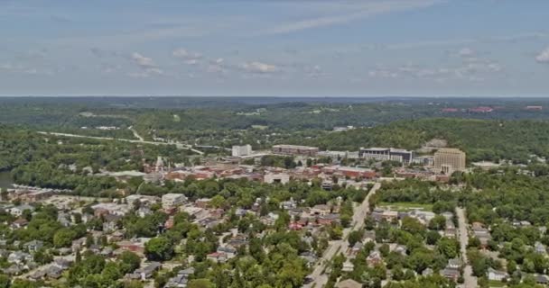 Frankfort Kentucky Schwenkschwenk Von Der Ländlichen Landschaft Zum Kapitol Filmmaterial — Stockvideo