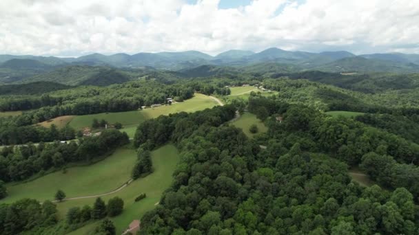 Snake Mountain North Carolina Aerial Background Vicino Boone North Carolina — Video Stock