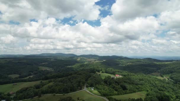 Mraky Vysoko Nad Horami Poblíž Boone Boone Severní Karolína — Stock video