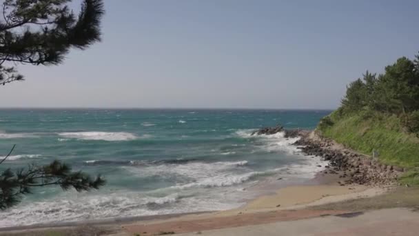 Tottori Costa Del Mar Japón Storm Wind Building — Vídeo de stock