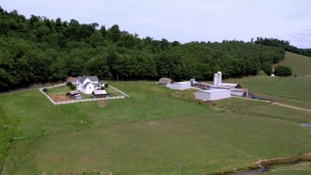 Ashe County North Carolina Dairy Farm Cerca West Jefferson Boone — Vídeo de stock