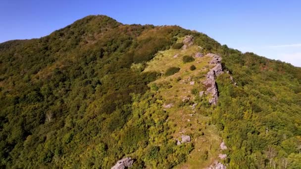 Luftklettern Auf Den Schlangenberg Nördlich Carolina Der Nähe Von Boone — Stockvideo