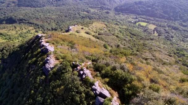 Empuje Aéreo Montaña Serpiente Carolina Norte Cerca Boone Carolina Norte — Vídeos de Stock