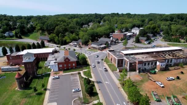 Aerial Mcadenville North Carolina Aerial Small Town Usa Small Town — 图库视频影像