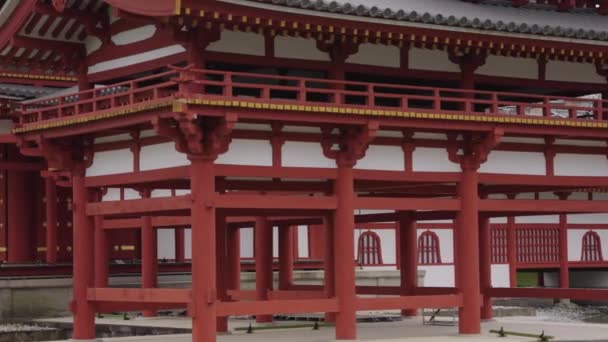 Aula Uji Phoenix Kuil Byodoin Pan Atas Situs Unesco Kyoto — Stok Video