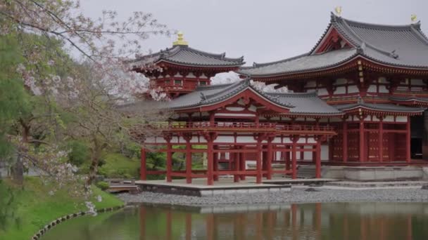 Phönixhalle Byodo Tempel Weltkulturerbe Uji Japan — Stockvideo