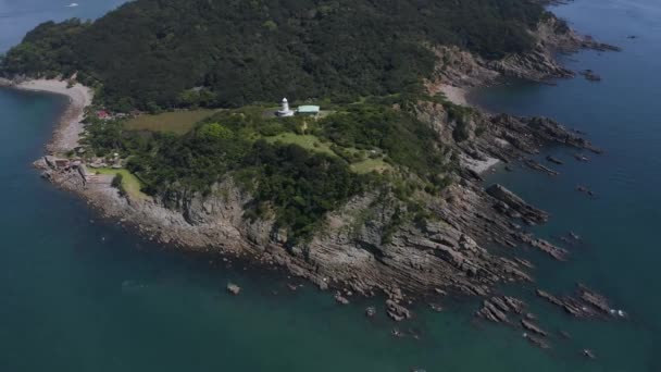 Tomogashima Vista Aérea Ilha Parque Nacional Setonaikai Japão — Vídeo de Stock