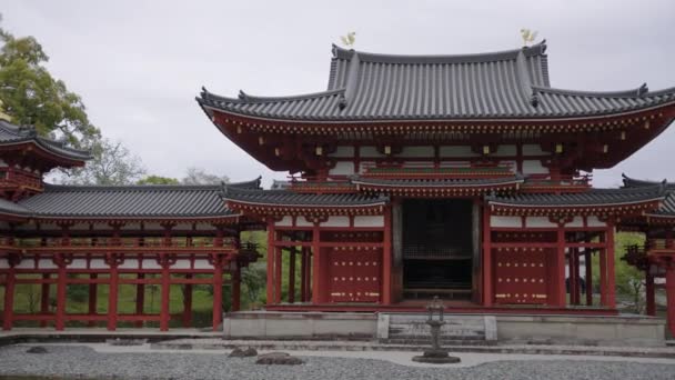 Wspaniała Hala Phoenix Świątyni Byodo Uji Japonia — Wideo stockowe