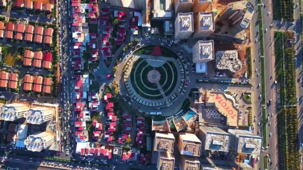 Flygfoto Sakura Garden Park Visar Trädgården Från Toppen — Stockvideo