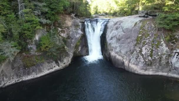 Elk River Falls Aerial Push Rushing Water Elk Park North — Video
