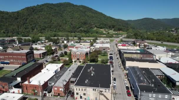 Εναέρια Ψηλά Πάνω Από Pineville Kentucky Στην Κομητεία Bell Kentucky — Αρχείο Βίντεο