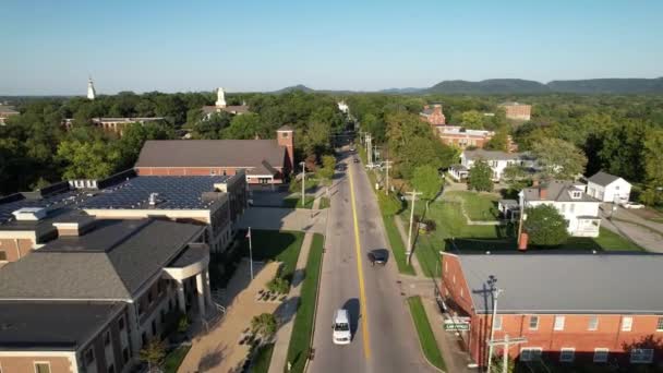 Berea Kentucky Letecký Tlak Směrem Berea Vysoká Škola — Stock video