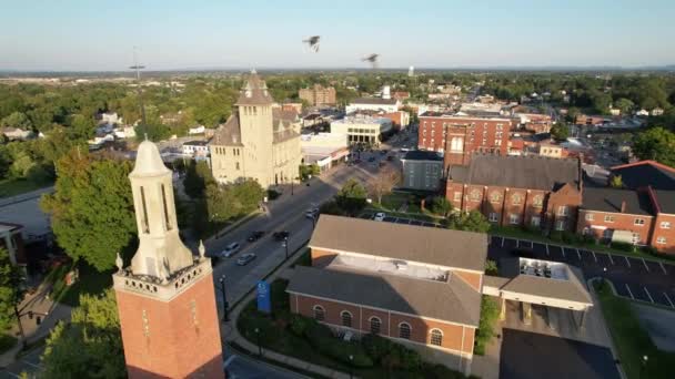 Richmond Kentucky Centro América Pequeña Ciudad Cerca Universidad Oriental Kent — Vídeos de Stock