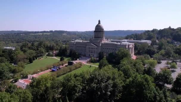 Kentucky State Capital Frankfort Kentucky Antenn — Stockvideo