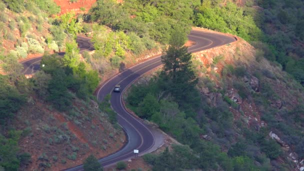 Vue Aérienne Autoroute Panoramique Dans Parc National Zion — Video