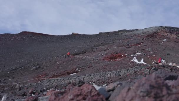 Paisagem Rochosa Monte Fuji Caminhadas Viagens Japão — Vídeo de Stock