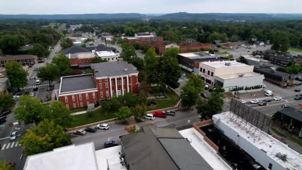Antenne Boven Putnam County Gerechtsgebouw Cookeville Tennessee — Stockvideo
