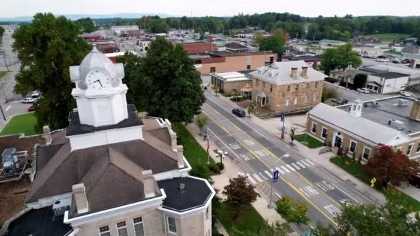 Letecké Tlačit Crossville Tennessee Nad Cumberland County Soudu — Stock video