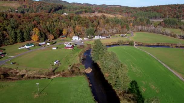 Fleetwood Nördlich Carolina Antenne Herbst Ashe County Nördlich Carolina — Stockvideo