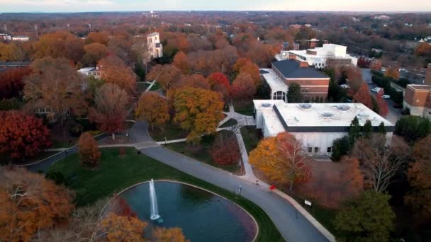 Antenne Duwen Naar Wofford College Spartanburg Zuid Carolina — Stockvideo