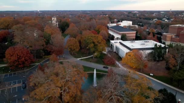 Aereo Wofford Campus Universitario Spartanburg Sur Carolina — Vídeo de stock