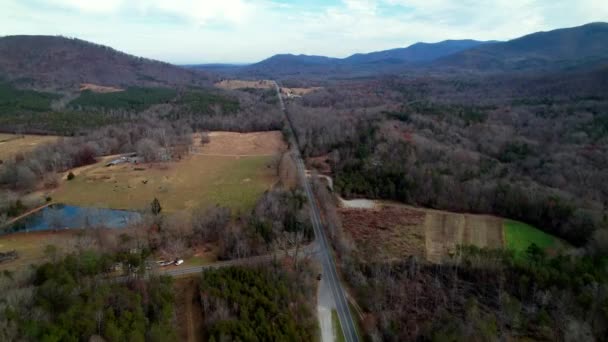 South Mountains North Carolina Luchtfoto — Stockvideo