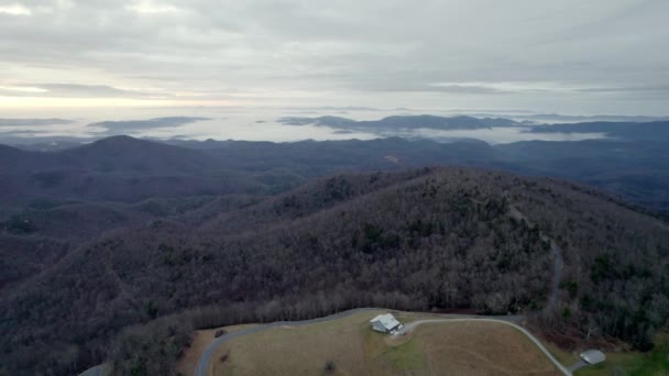 Nascer Sol Sobre Sampson Carolina Norte Perto Boone Soprando Rock — Vídeo de Stock