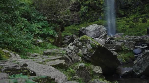 Amidaga Falls Ιαπωνία Gifu Τοπίο Rockey Mountain — Αρχείο Βίντεο