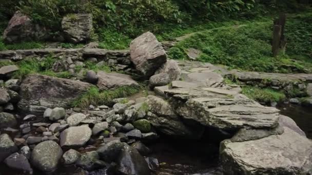 Berge Von Gifu Pan Die Amidaga Taki Wasserfälle Enthüllen Japan — Stockvideo