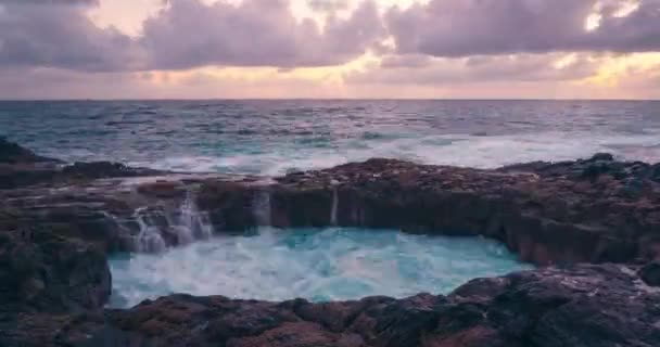 Bufadero Garita Timelapse Podczas Wschodu Słońca Wczesnym Rankiem Noc Dnia — Wideo stockowe