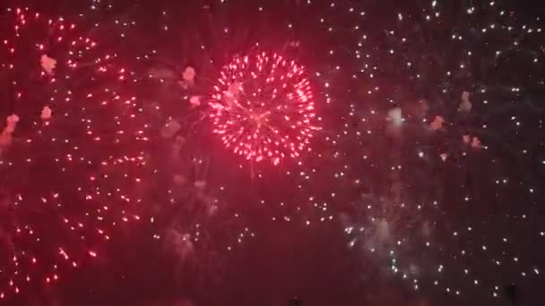 Farbenfrohes Feuerwerk Auf Dem Bahrain International Circuit Anlässlich Des Bahrain — Stockvideo