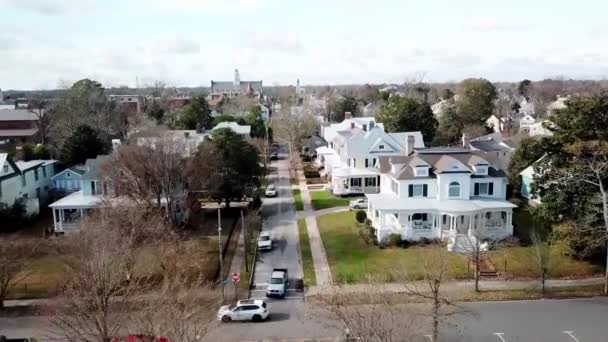 Historische Häuser Entlang Der Neuse New Bern Nördlich Carolina — Stockvideo