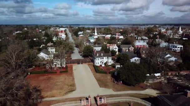 Antenn Över Tryon Palatset New Bern Norra Carolina — Stockvideo