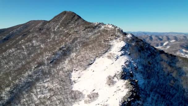 从空中向北卡罗里那靠近波恩的蛇山的广角射击 — 图库视频影像