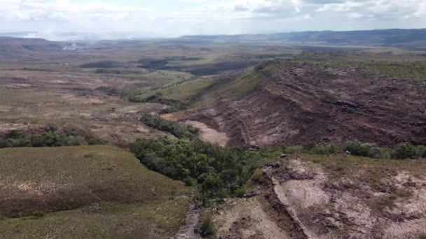 Flygfoto Sektor Gran Sabana Venezuela — Stockvideo