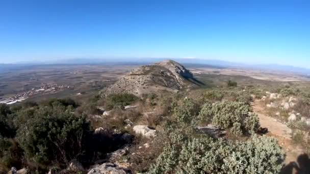 Las Vistas Panorámicas Del Castillo Montgri — Vídeos de Stock